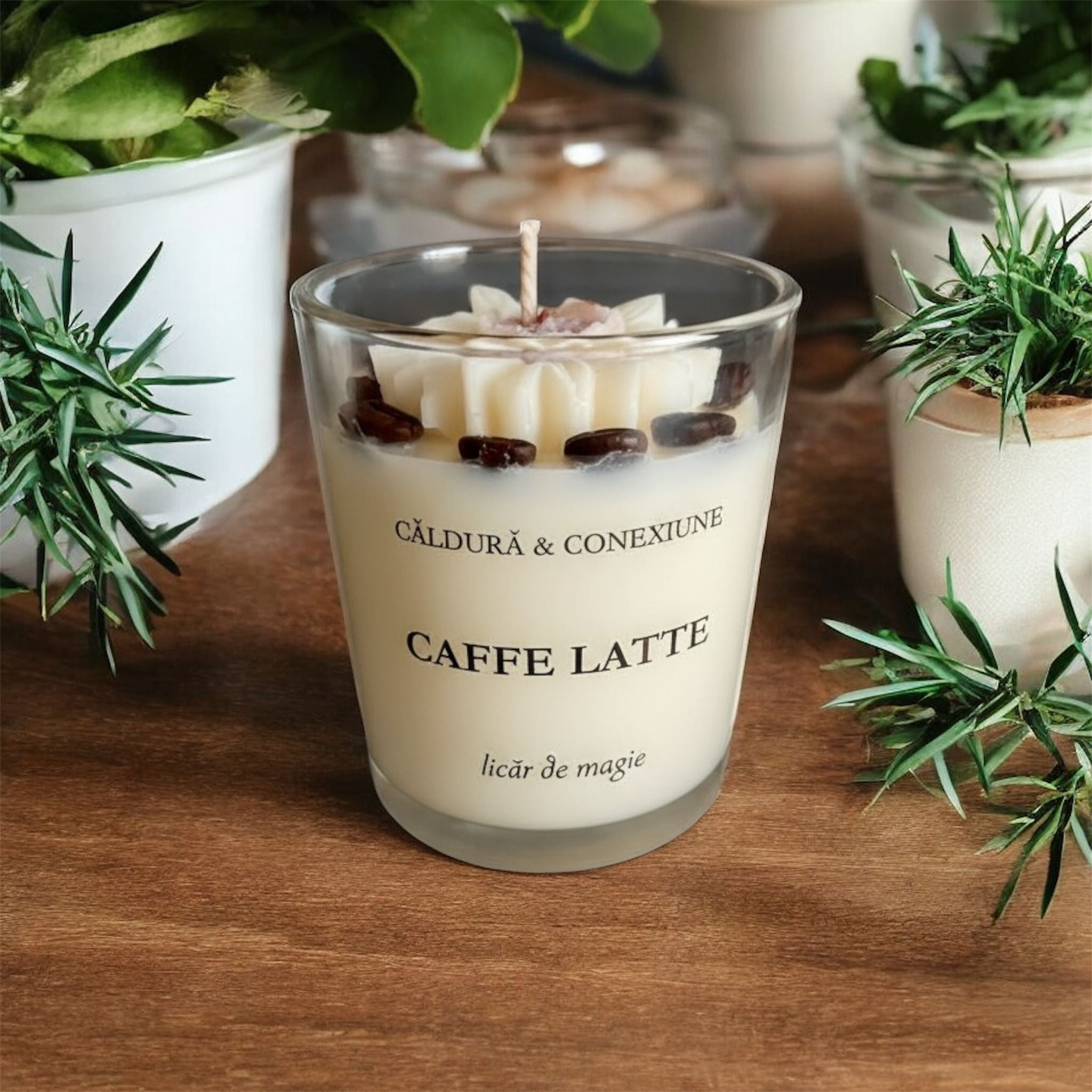 ✨ Lumânare Naturală – Caffè Latte Bliss ✨