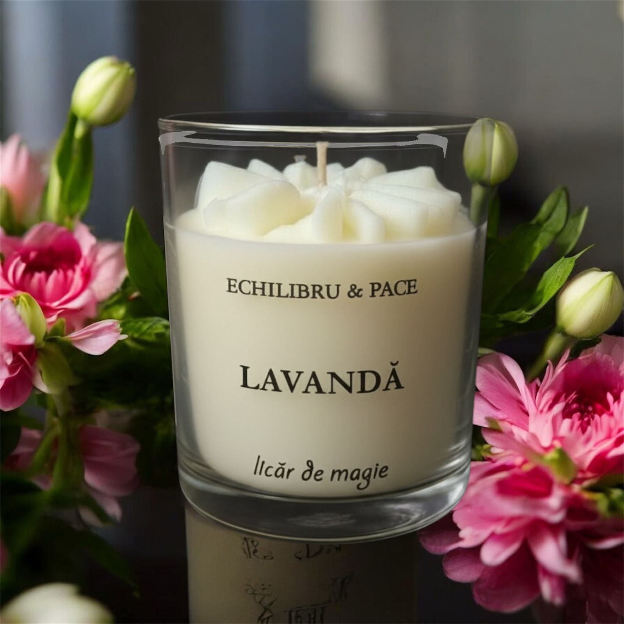 Lumânare natural cu lavandă - Echilibru & Pace